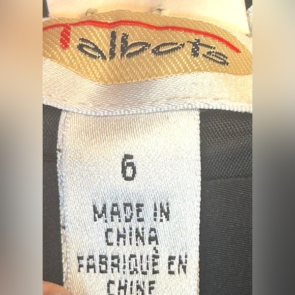 Talbots Silk Black Sheath Midi Dress w/ Rose Floral Print & Back Zipper, Size 6 - Picture 13 of 16